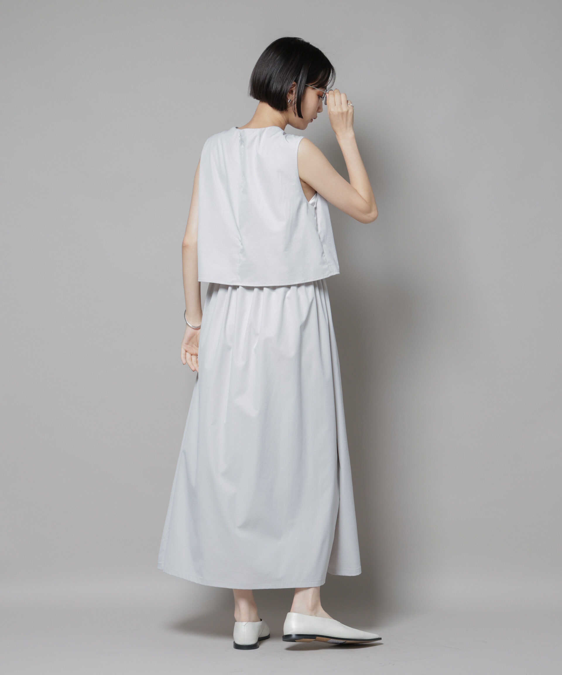 nano･universe「セットアップ風ノースリーブワンピース」|ワンピース|