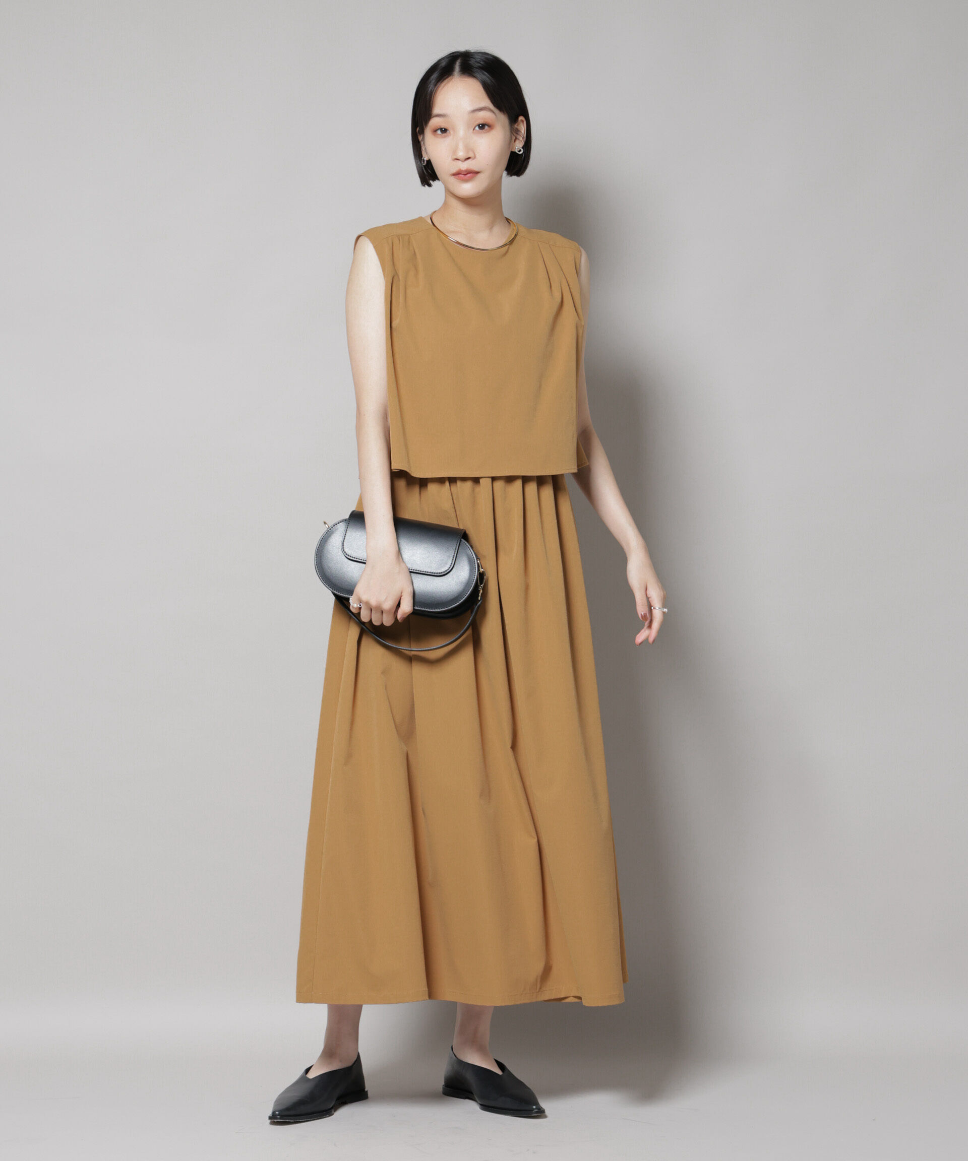 nano･universe「セットアップ風ノースリーブワンピース」|ワンピース|