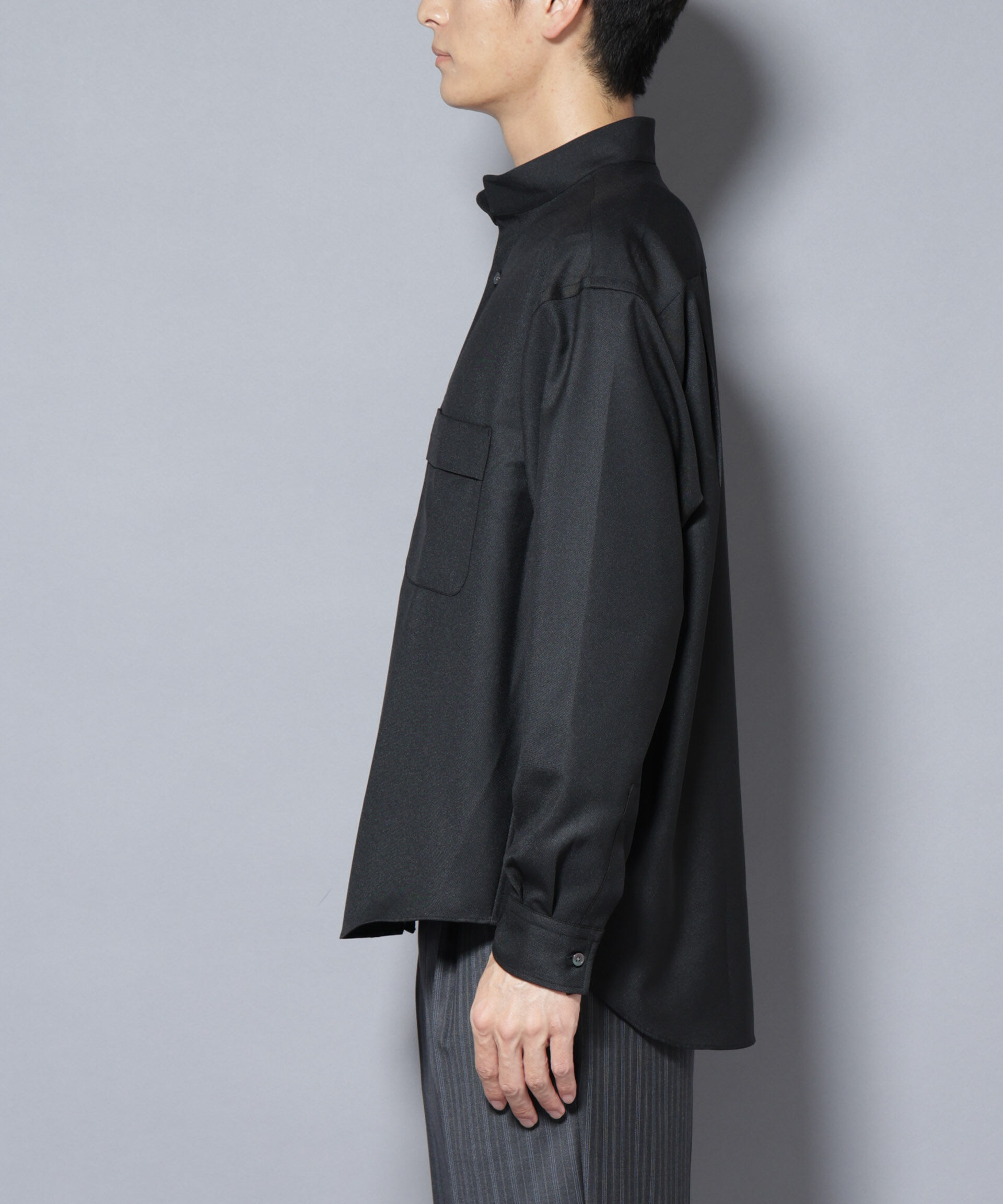 nano･universe「｢Gavante｣ ドライギャバスタンドカラーシャツ」|シャツ・ブラウス|