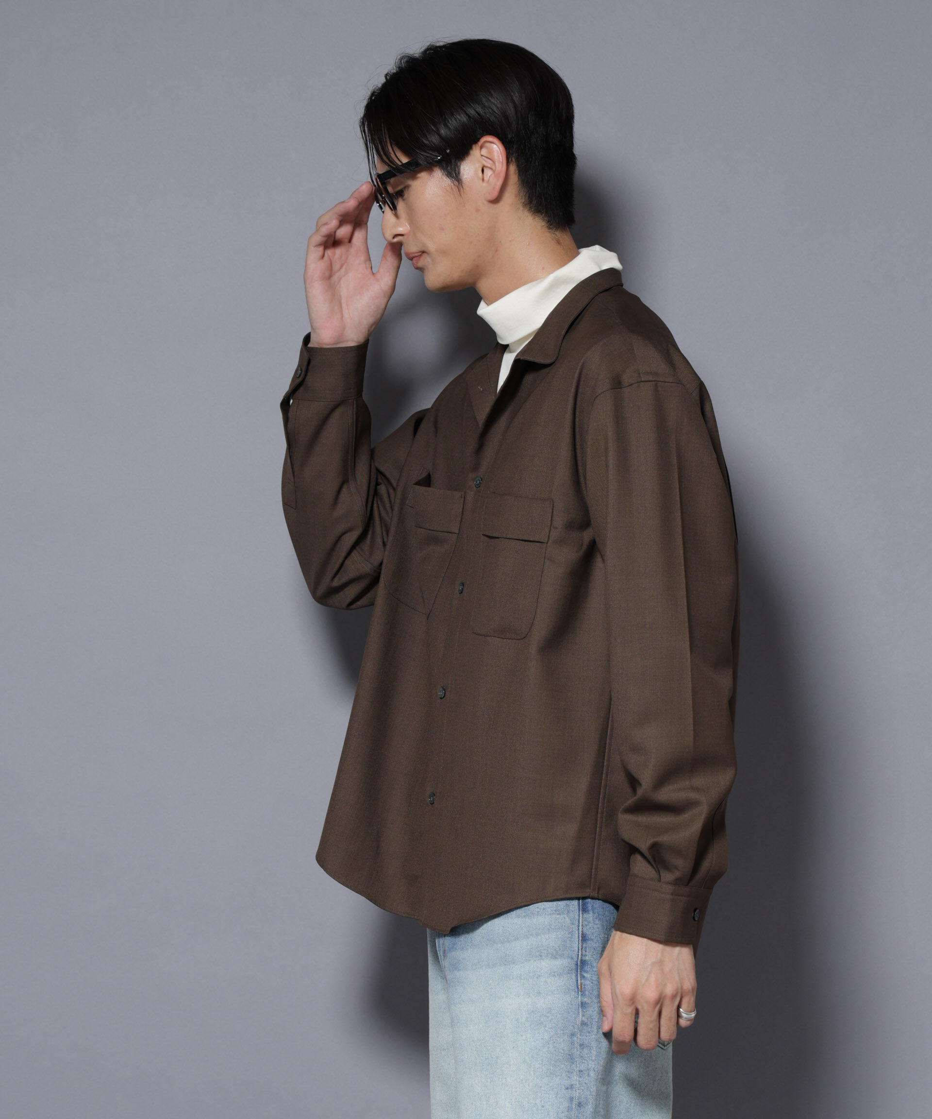 nano･universe「｢Gavante｣ ドライギャバスタンドカラーシャツ」|シャツ・ブラウス|