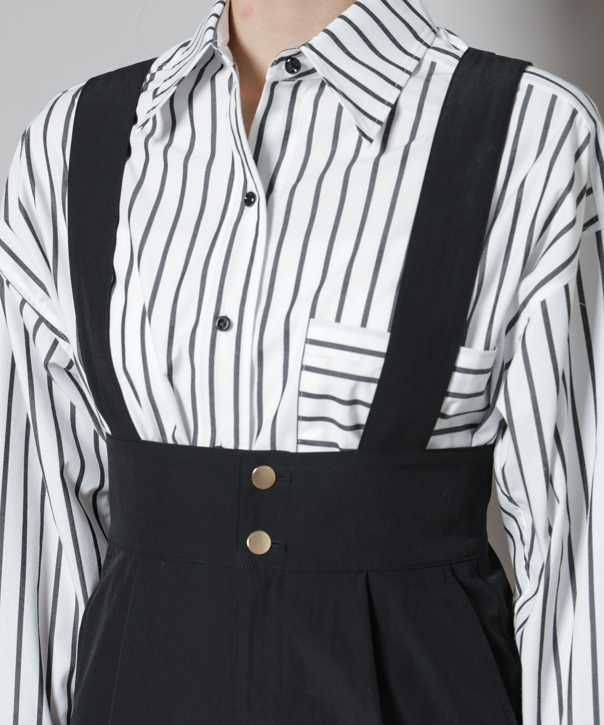 nano･universe「サスペンダー付きIラインジャンパースカート」|ワンピース|