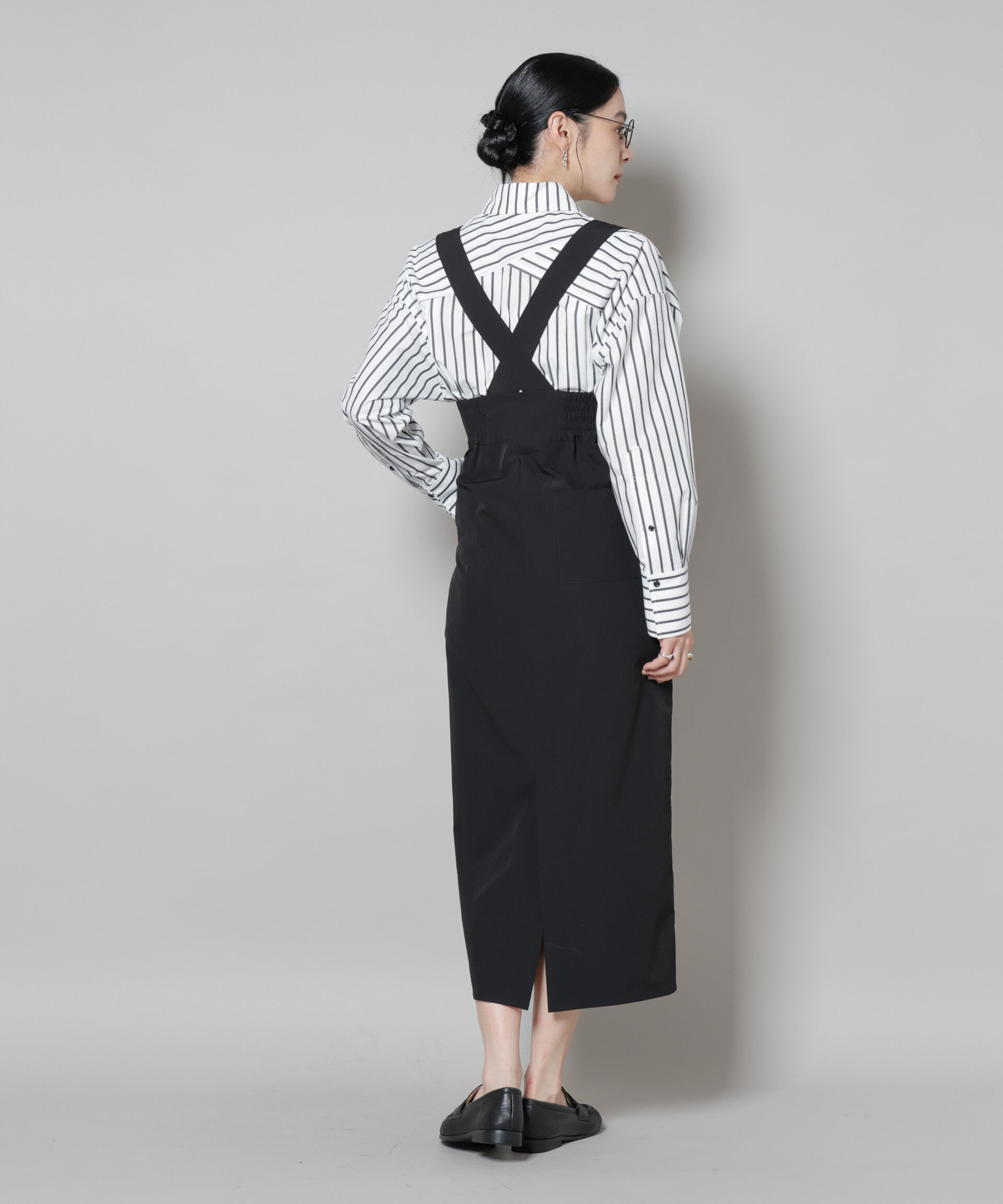 nano･universe「サスペンダー付きIラインジャンパースカート」|ワンピース|