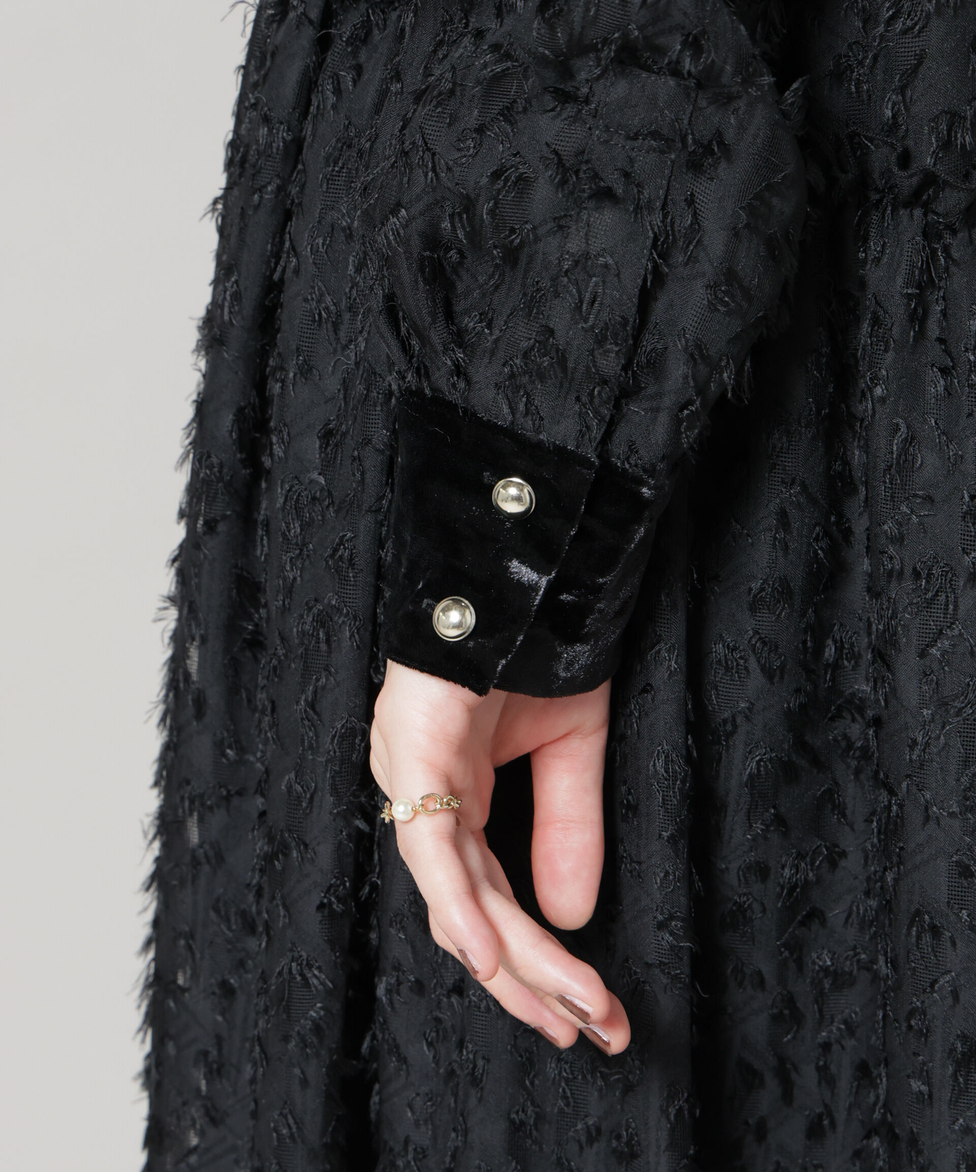 nano･universe「フリンジジャガードナローシャツワンピース」|ワンピース|