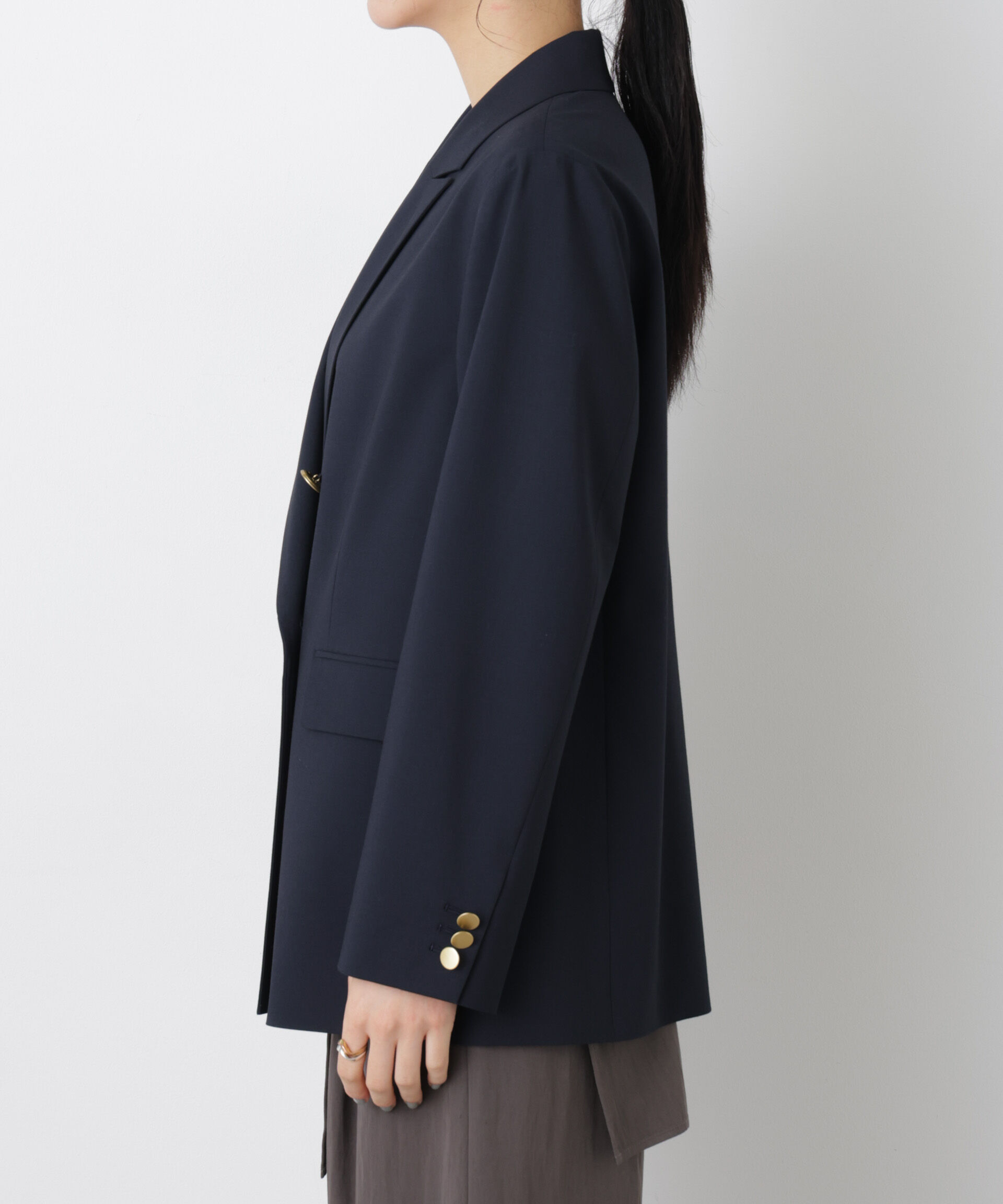 nano･universe「トロストレッチダブルジャケット(セットアップ可)」|テーラードジャケット|