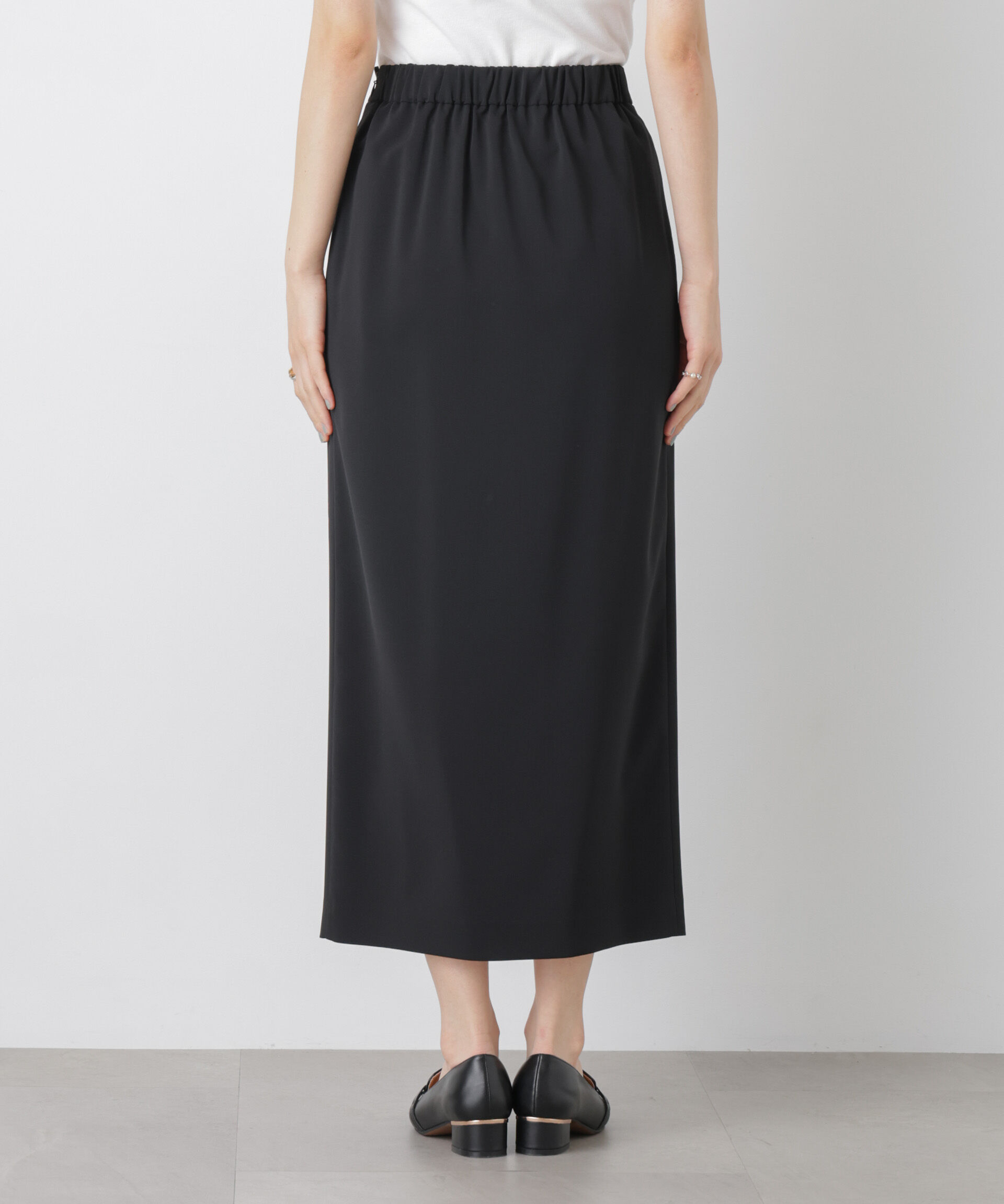 nano･universe「ハイツイストドライタックスリットロングスカート(セットアップ可)」|スカート|