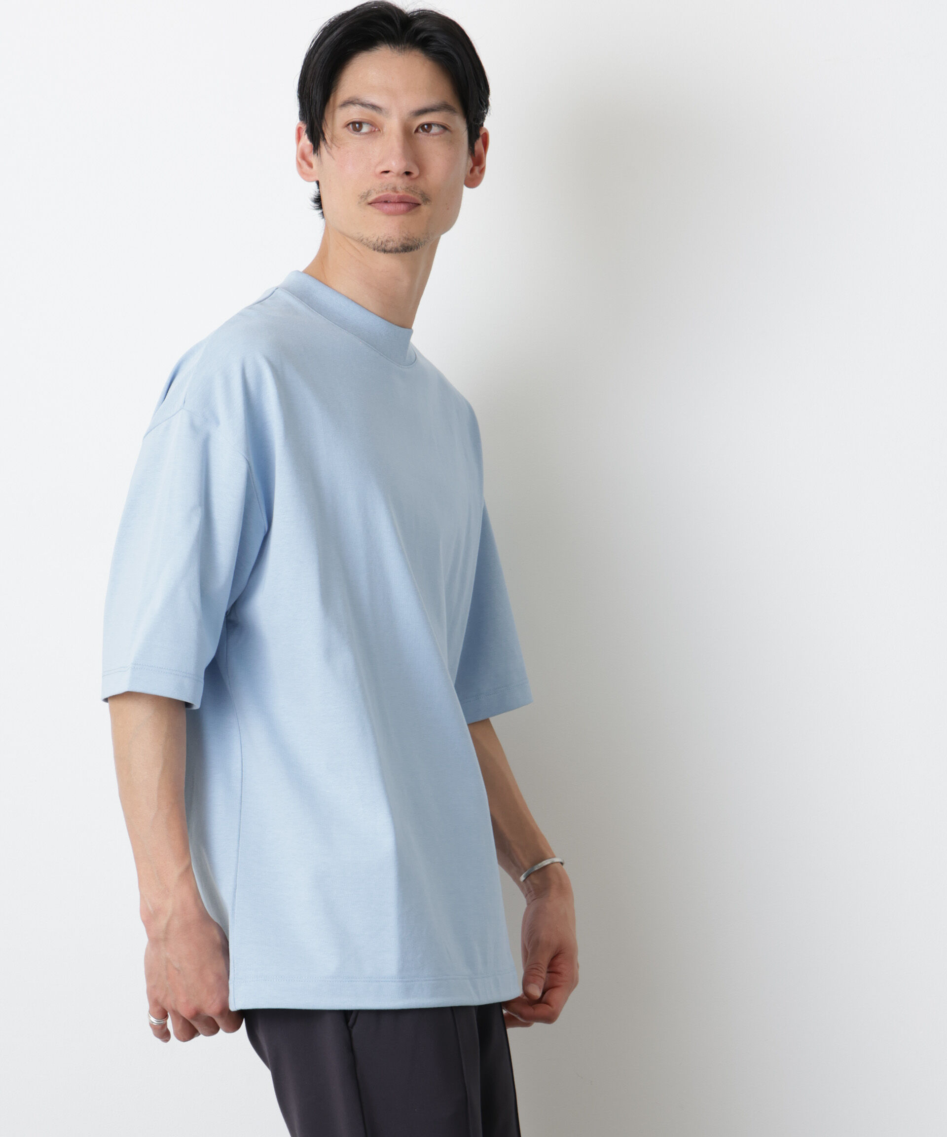 nano･universe「ソラーロワイドモックネックTシャツ」|Tシャツ・カットソー|