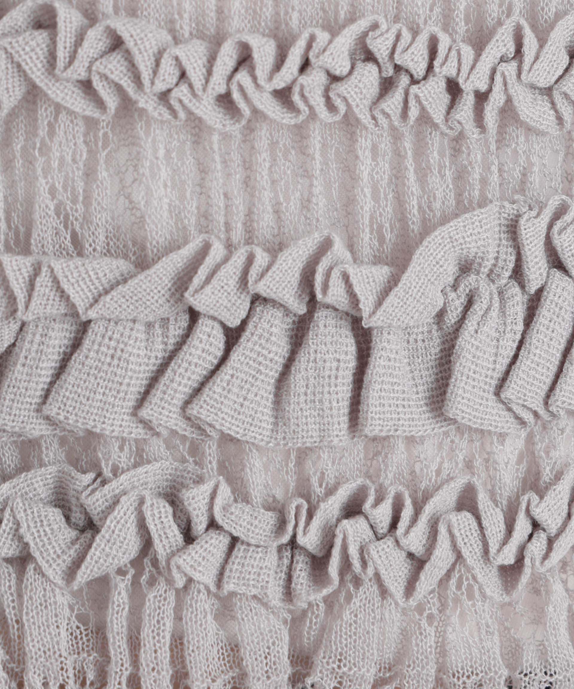 nano･universe「フリルシャーリングコンパクトニット」|ニット・セーター|