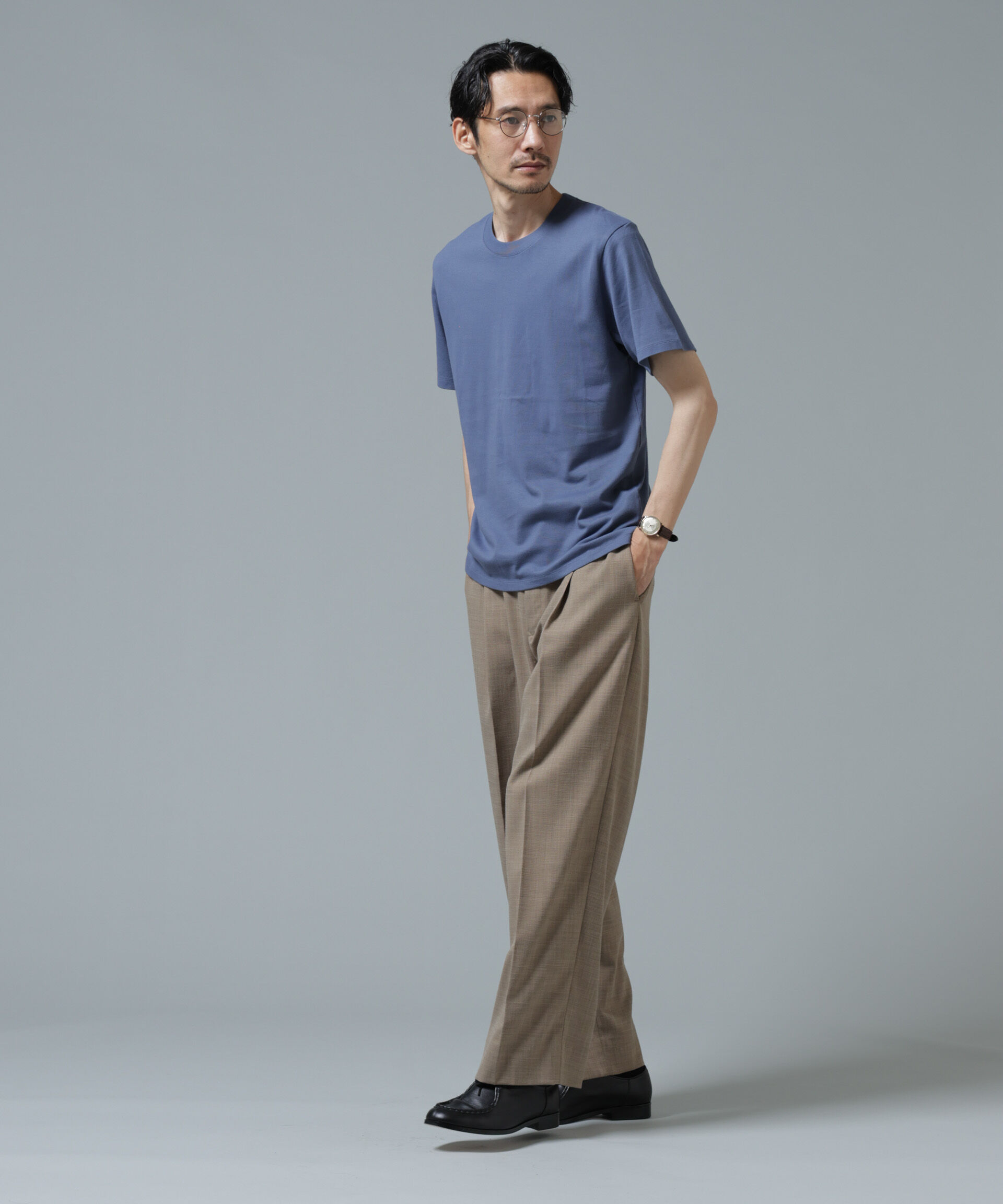 nano･universe「Anti Soaked(R) 汗染み防止 ミドルウェイト 7.1oz レギュラーシルエットTシャツ」|Tシャツ・カットソー|