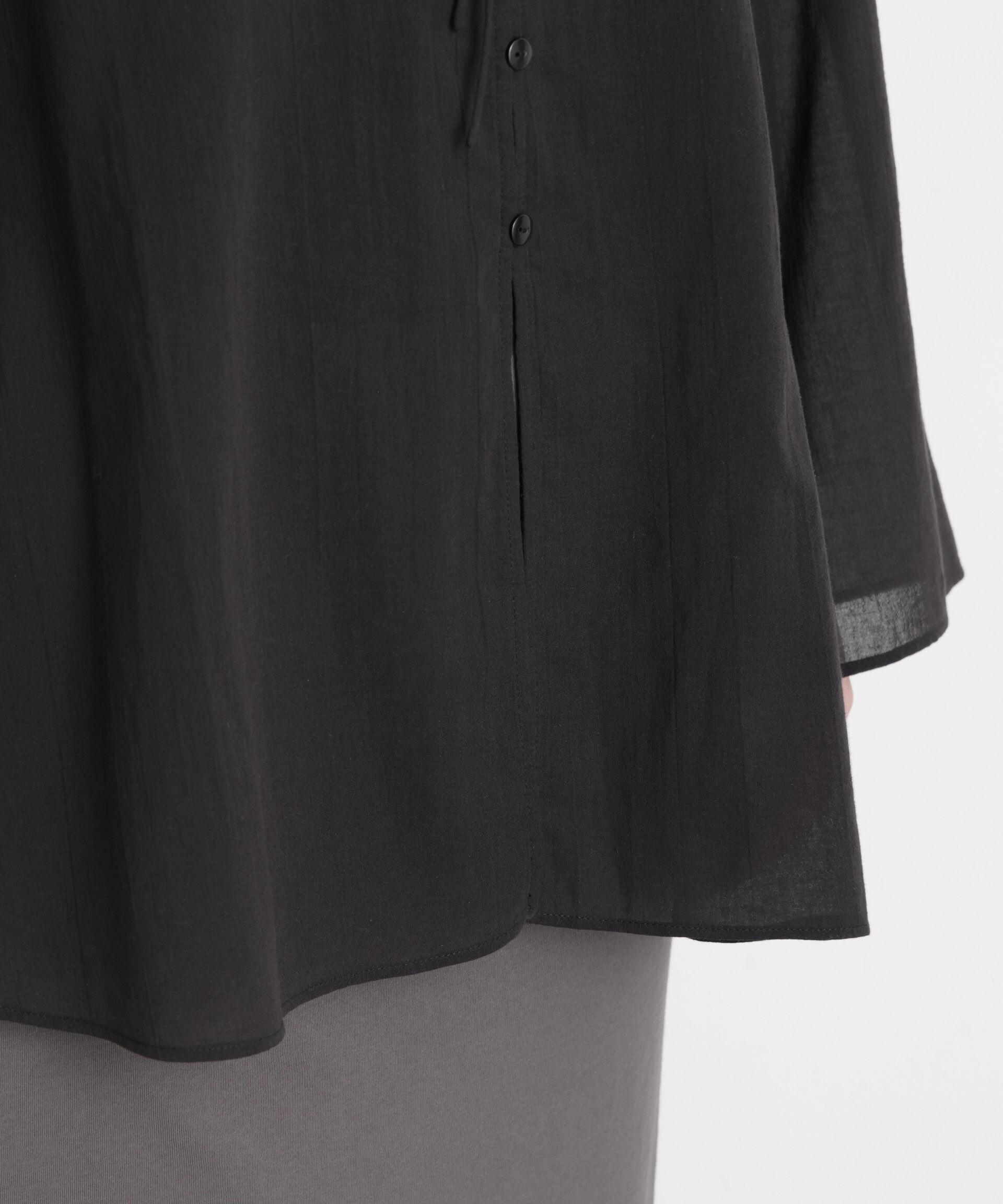 nano･universe「コットンシフォンフリルブラウス」|シャツ・ブラウス|