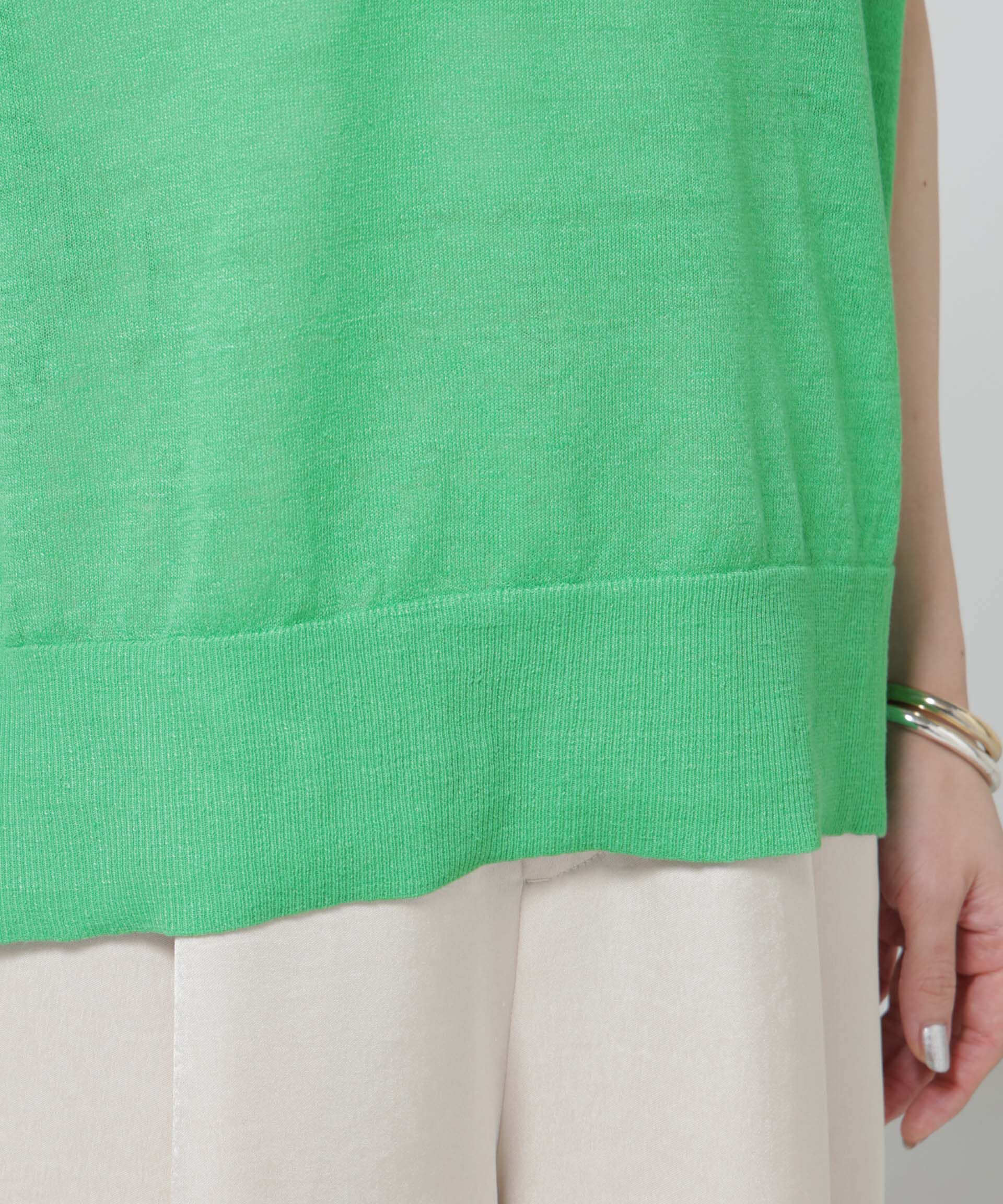 nano･universe「European Flax 2wayフレンチスリーブニット」|ニット・セーター|