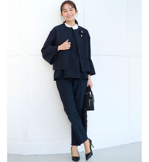組曲「【KUMIKYOKU NAVY】コンフォータブルドレープ 襟付きブラウス」|シャツ・ブラウス|
