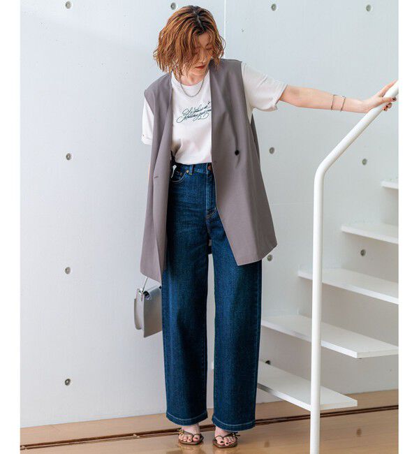 23区「【洗える】シアーマットクロス ジレ」|その他|