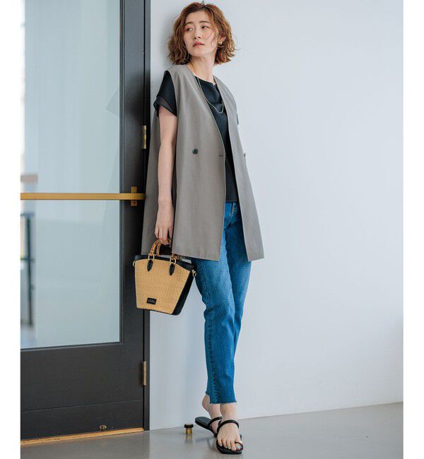 23区「【洗える】シアーマットクロス ジレ」|その他|