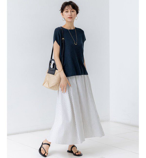 23区「【洗える】シャイニーシアー オーバーサイズ ニット」|ニット・セーター|