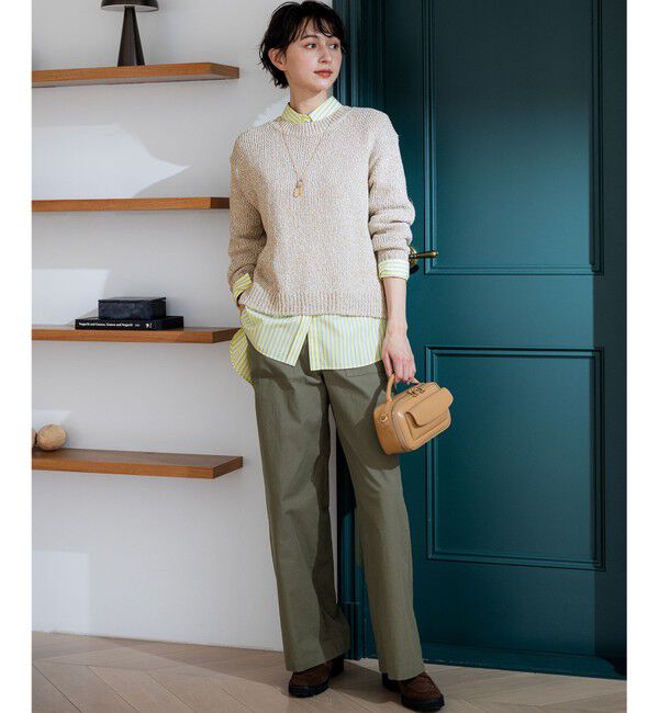 23区「コットンコードミックス クロップド ニット」|ニット・セーター|