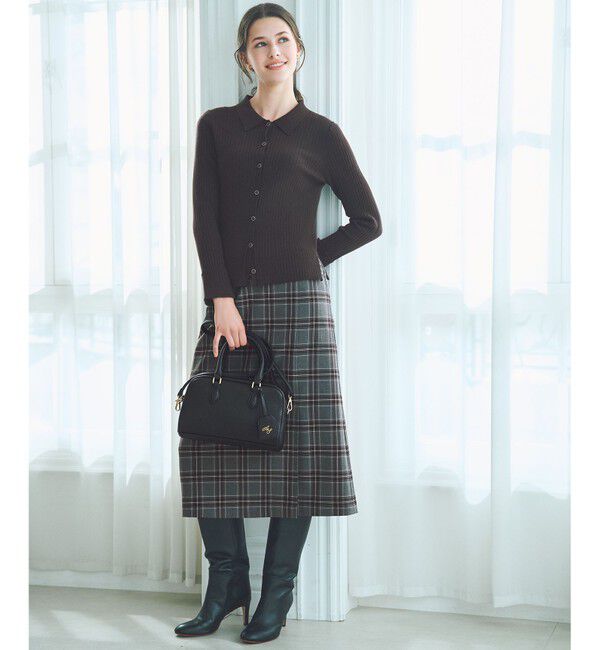 ANY SIS「CICA加工 襟デザイン ニット」|ニット・セーター|