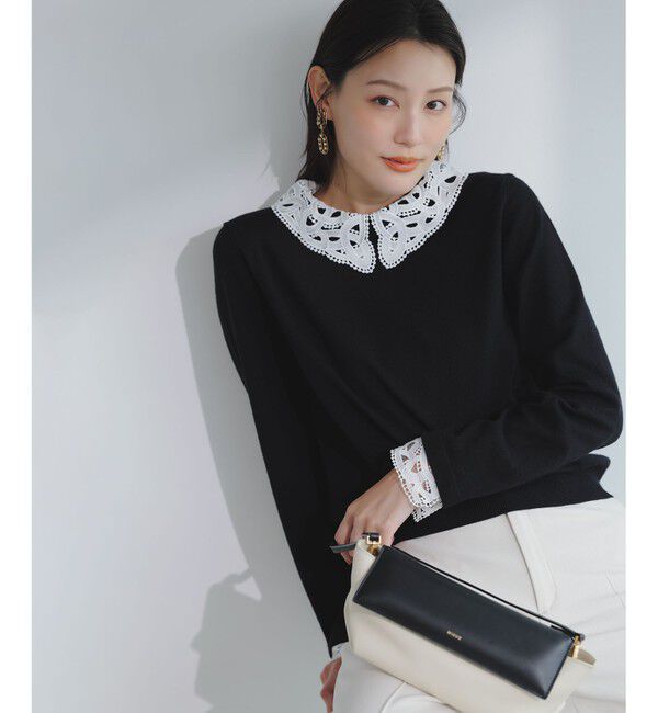 ANY SIS「レース襟 ニット」|ニット・セーター|