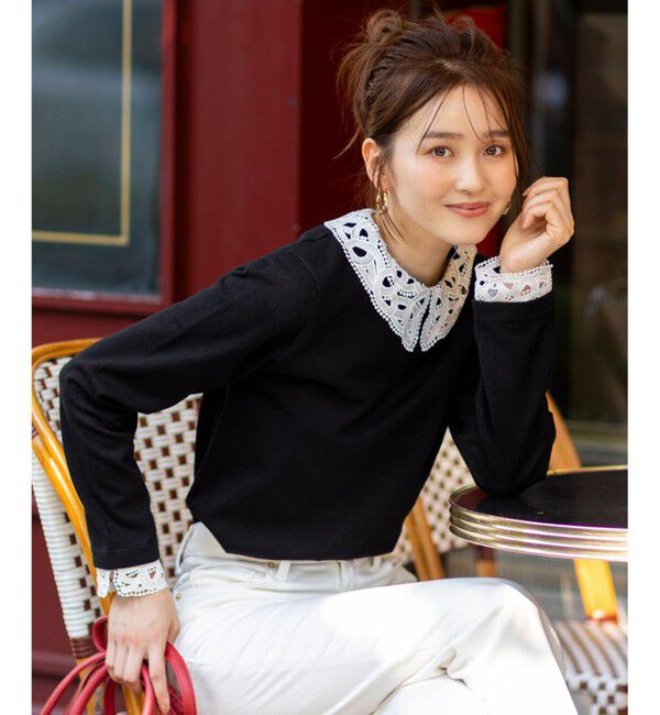 ANY SIS「レース襟 ニット」|ニット・セーター|