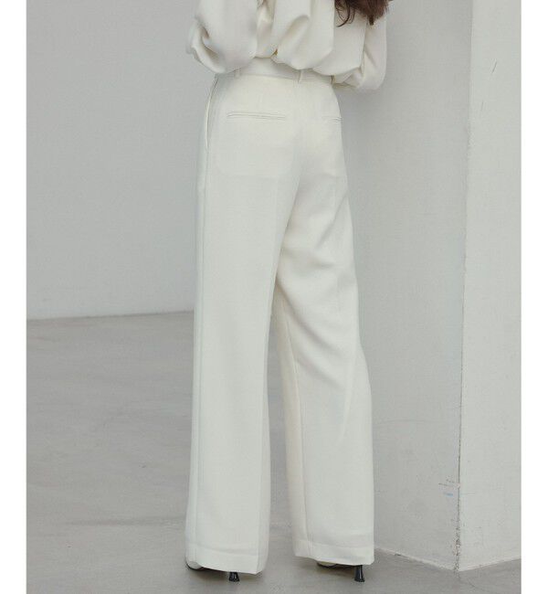 BEIGE,「【洗える・Precious 4月号掲載】JASMINE / ベルト付きワイドストレートパンツ」|その他|