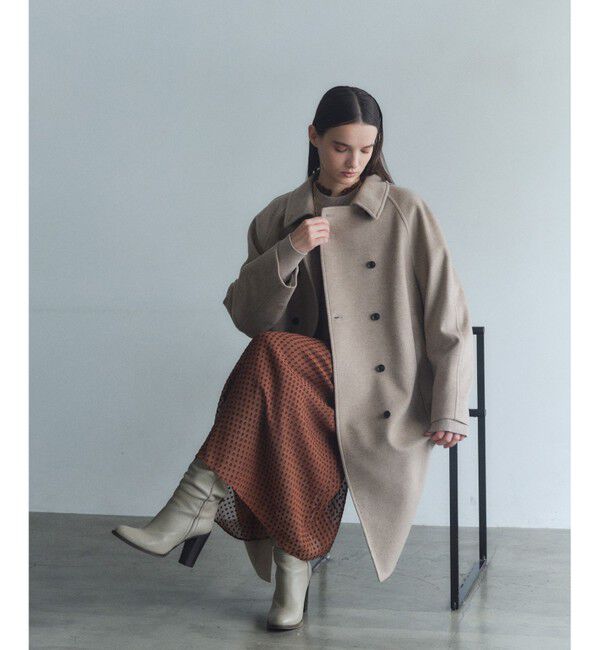 BEIGE,「【VERY NaVY掲載】LABBOCK / ウール混ラグランステンカラーコート」|ステンカラーコート|
