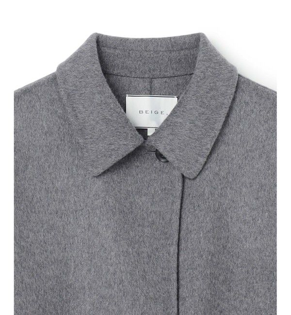 BEIGE,「【WEB限定】PAYSON / ウールリバーオーバーサイズステンカラーコート」|ステンカラーコート|