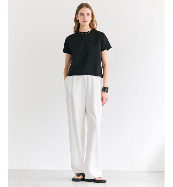 BEIGE,「DIOP / スビンコットン クロップドTシャツ」|Tシャツ・カットソー|