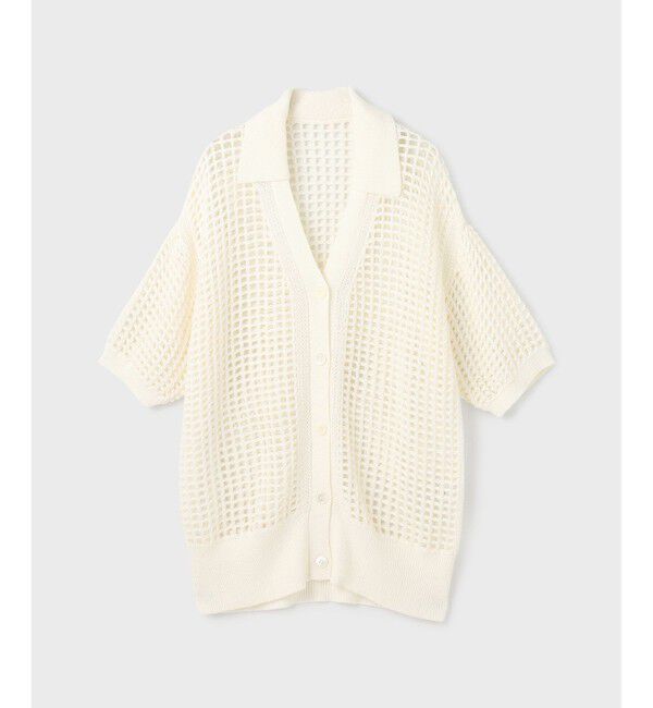 GRACE CONTINENTAL「メッシュスキッパーニットカーディガン」|カーディガン|