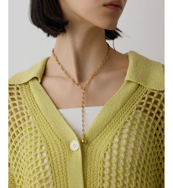 GRACE CONTINENTAL「メッシュスキッパーニットカーディガン」|カーディガン|