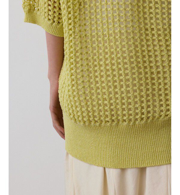 GRACE CONTINENTAL「メッシュスキッパーニットカーディガン」|カーディガン|