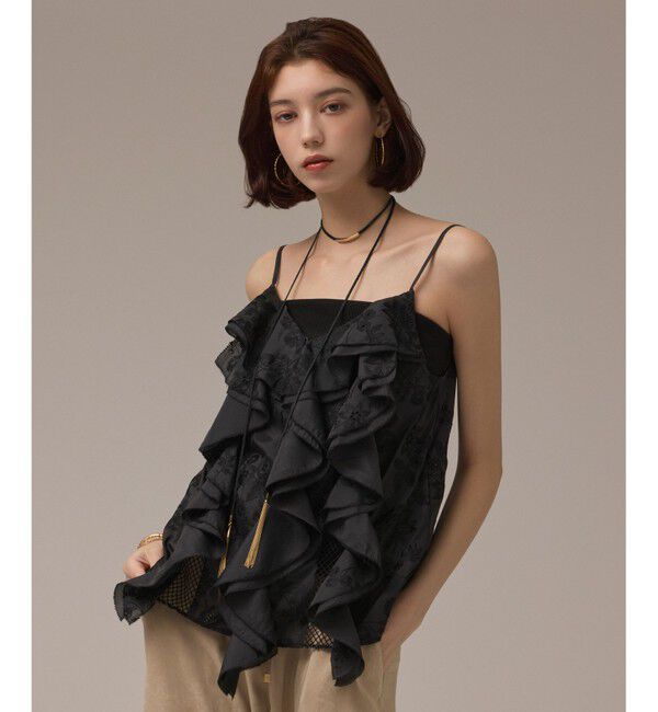 GRACE CONTINENTAL「エンブロイダリーキャミブラウス」|シャツ・ブラウス|