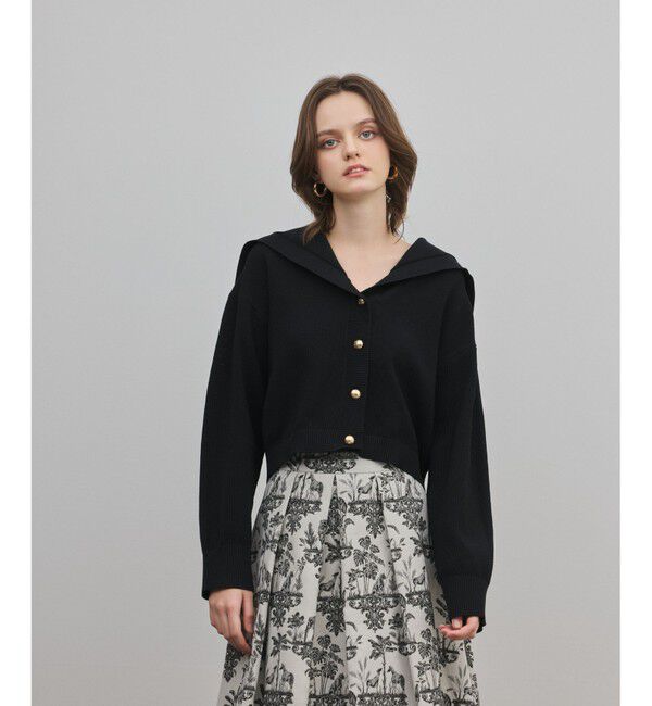 Diagram「セーラーカラーニットトップ」|ニット・セーター|ブラック