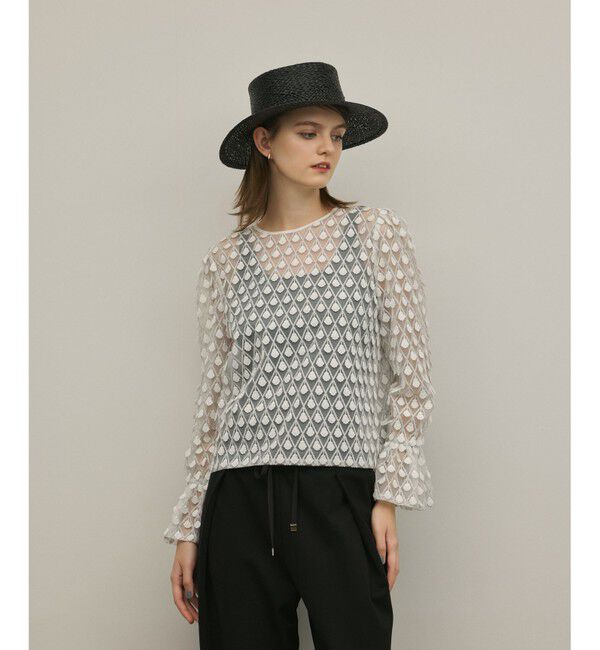 Diagram「モチーフチュールブラウス」|シャツ・ブラウス|ホワイト