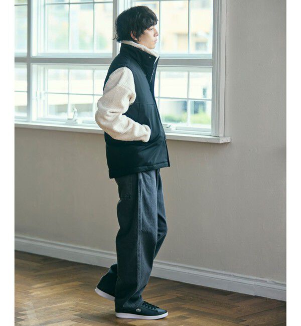 LACOSTE「RDS認証ダウン 耐水透湿 ハイネック ジップアップ ピケダウンベスト」|ダウンベスト・ベスト|