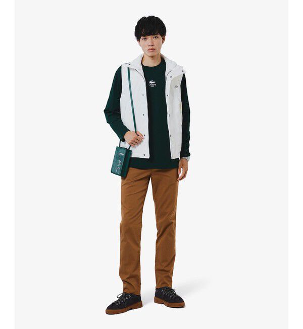 LACOSTE「RDS認証ダウン 耐水透湿 ハイネック ジップアップ ピケダウンベスト」|ダウンベスト・ベスト|