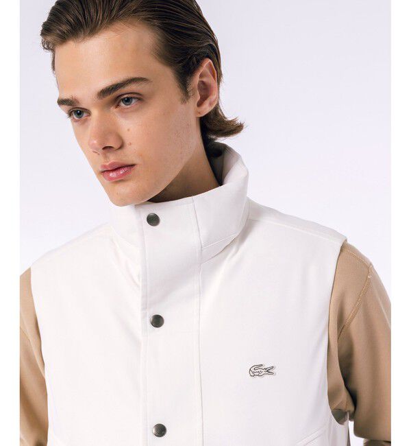LACOSTE「RDS認証ダウン 耐水透湿 ハイネック ジップアップ ピケダウンベスト」|ダウンベスト・ベスト|
