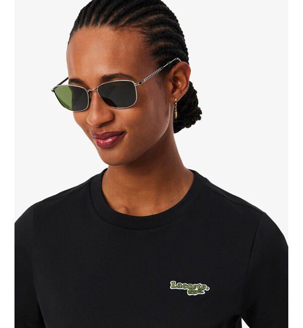 LACOSTE「ネーム＆ワニロゴパッチ エッセンシャルTシャツ」|Tシャツ・カットソー|