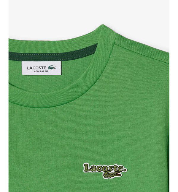 LACOSTE「ネーム＆ワニロゴパッチ エッセンシャルTシャツ」|Tシャツ・カットソー|
