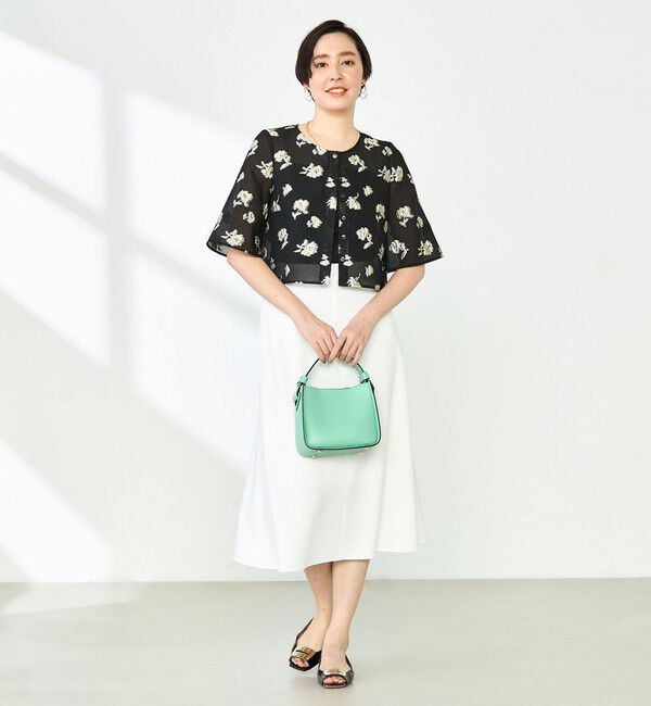 NOLLEY'S sophi「《セットアップ対応》ラメフラワージャガードブラウス」|シャツ・ブラウス|