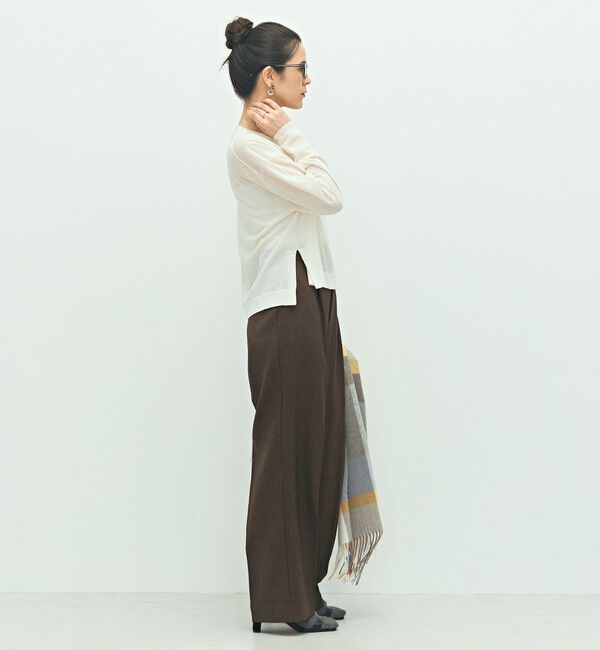 NOLLEY'S「《セットアップ対応》ウォッシャブルウール調セミワイドパンツ」|その他|
