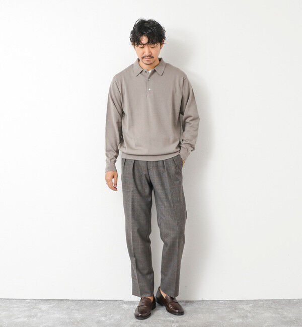 NOLLEY'S goodman「14G成型 ウォッシャブル NSN長袖ポロニット 25AW」|ニット・セーター|