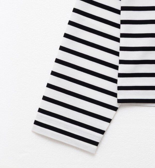 NOLLEY'S「nolnolウォッシャブルMVSシルケットボーダーT」|Tシャツ・カットソー|