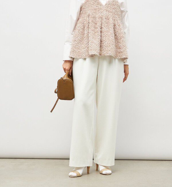 NOLLEY'S sophi「ウォッシャブル両面起毛ヘリンボーン/ストライプセミワイドパンツ」|その他|