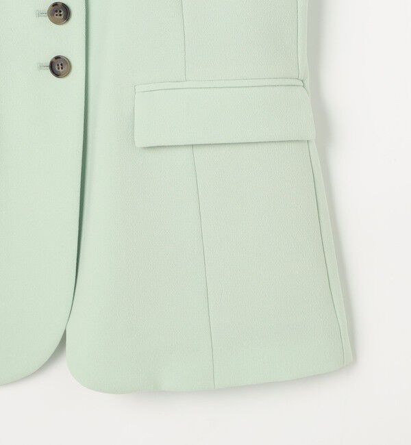 NOLLEY'S sophi「《セットアップ対応》ウォッシャブルバックサテンノーカラージャケット」|ノーカラージャケット|