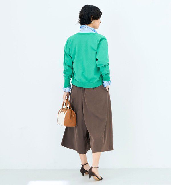 NOLLEY'S「《手洗い可能》コットンテックスクルーネックカーディガン」|カーディガン|