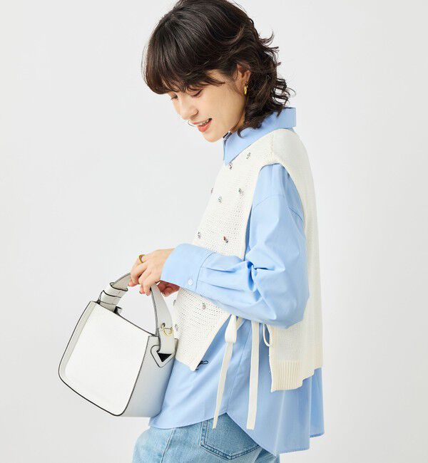 NOLLEY'S「《手洗い可能》ビジュー付ベスト」|ベスト・ジレ|