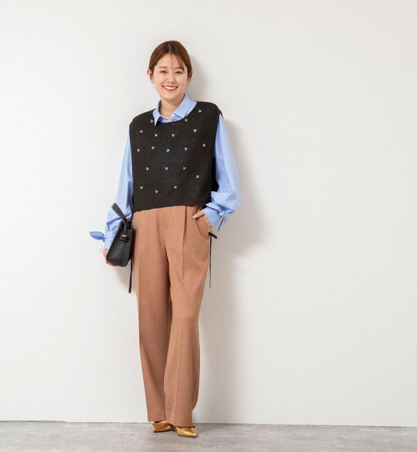 NOLLEY'S「《手洗い可能》ビジュー付ベスト」|ベスト・ジレ|