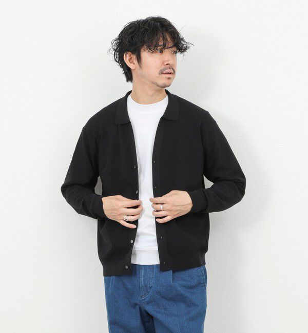 NOLLEY'S goodman「《SERIYA Cotton》吸湿カノコ襟付きカーディガン 26SS」|カーディガン|