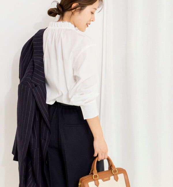 NOLLEY'S「ウォッシャブルフリル襟ブラウス」|シャツ・ブラウス|