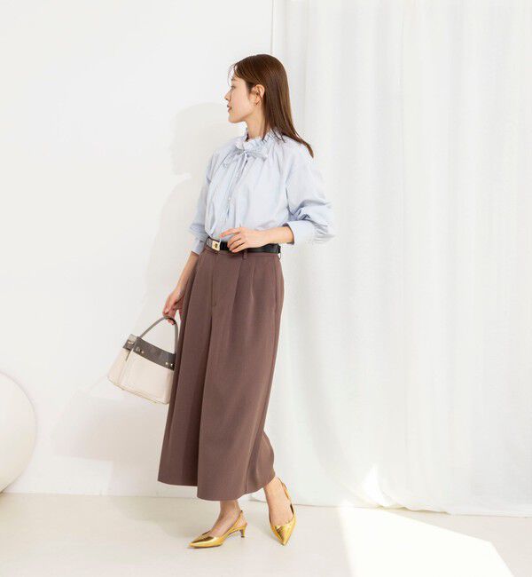 NOLLEY'S「ウォッシャブルフリル襟ブラウス」|シャツ・ブラウス|