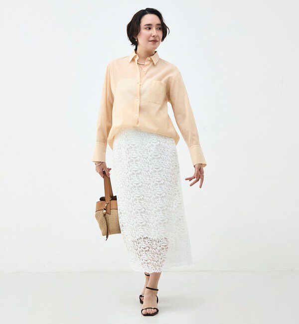 NOLLEY'S sophi「ウォッシャブルシアーオーガンジー2WAYシャツ」|シャツ・ブラウス|